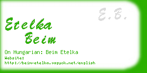 etelka beim business card